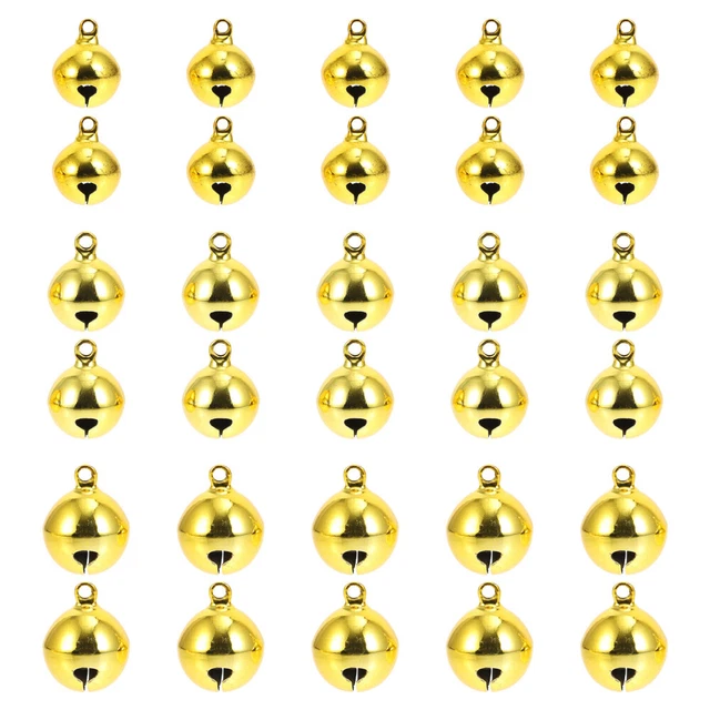 PATIKIL Mini Artisanat Cloches, 50 pcs Jingle Cloches 1 Métal suspensions Cloches avec 0.9 Ressort Crochet pour DIY Fête Mariage Maison Décoration Noël, Rouge