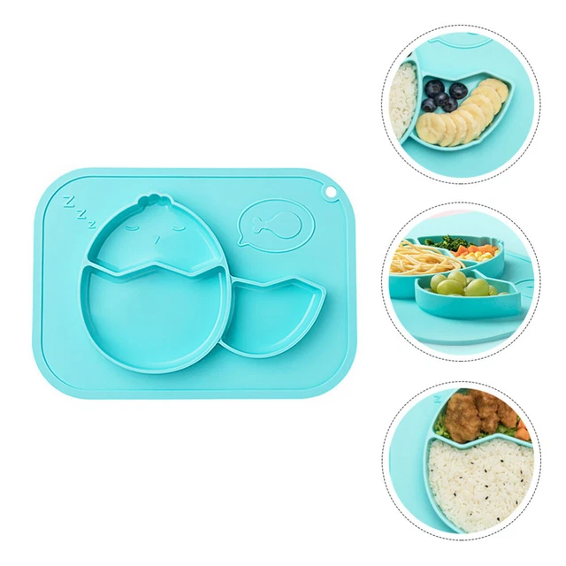 Plato creativo para aperitivos vajilla para bebé caja de almuerzo para niños ventosa