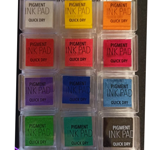 Stempel Ink Pad Small -Stempelkissen 12 versch. Farben Pigment INK PADS