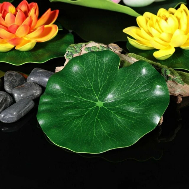 Fleur De Lotus Artificielle Flottante Pour étang – Blanc, 10 Cm – Décoration Bassin, Piscine Ou Fontaine