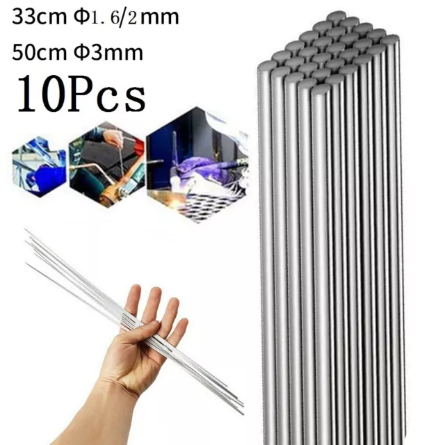 10Pcs Aluminium Welding Rods Wire Brazing Easy Melt Solder Low Temperature Set