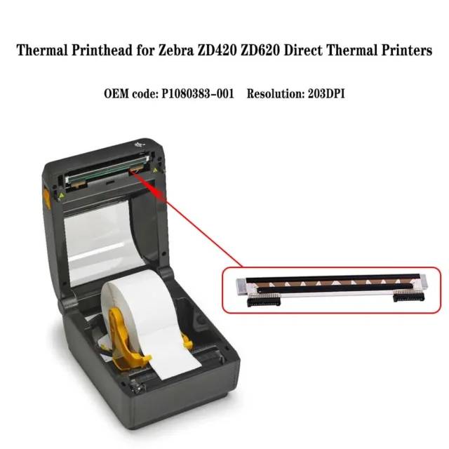 Premium P1080383 001 Printhead for Zebra ZD420 ZD620 Long Lasting Durability
