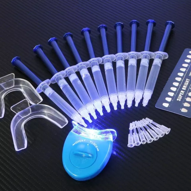 New Led White Tooth Teeth Whitening Kit Safe Clean Gel Bleach Dental Strength