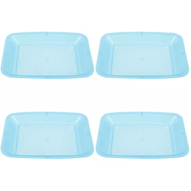 4pcs Plastikspitze Tablett Plastik Servierplatte Restaurant Wechseln Sie die