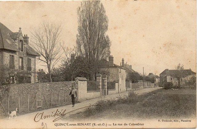 CPA Quincy-sous-Sénart (91 Essonne), Rue du Colombier, années 1910
