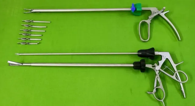 Addler Laparoscopic Bulldog Clamp With 6 Clips/Claw Forcep/Clip Applicator 3Pcs
