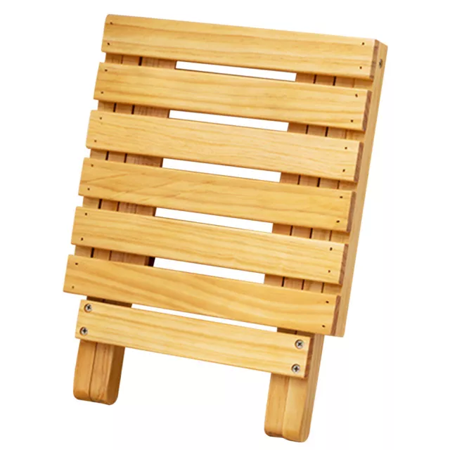 Estante plegable de madera para macetas soporte de exhibición taburete de mesa de playa