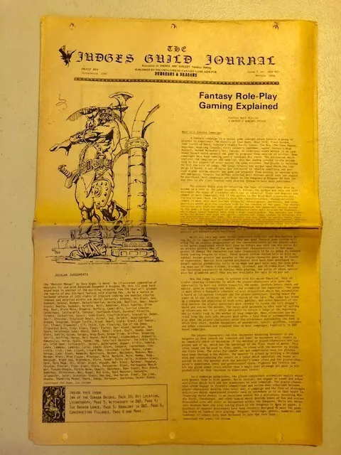 The Judges Guild Journal Issue #7 Installment P Dec 1977 Jan 1978 D&D Newsletter