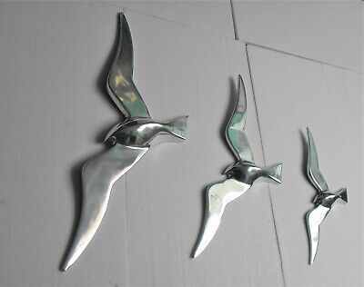 Decorative Metal Large Wall Flying Birds Set of 3 Pcs Wall Hanging