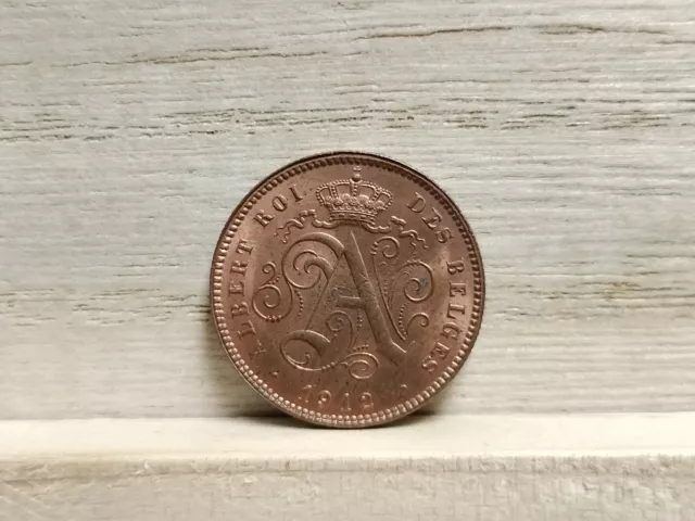 1912 2 Centimes Belgium Coin