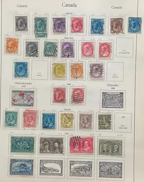 Kanada Briefmarken Sammlung, GUT, Canada stamp collection, GOOD