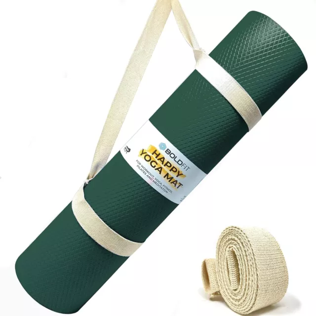 Boldfit Yoga Mat For Fitness Workout, Army Green Color, 6 feet Size