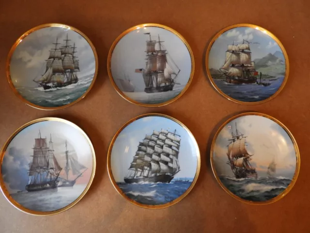 Franklin Mint Set of 6 The Great Ships of the Golden Age of sail