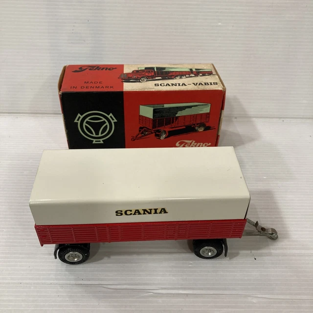 TEKNO 861 Camion Scania-Vabis Avec Remorque Surbaissée Akerman – 1/43 – Danemark