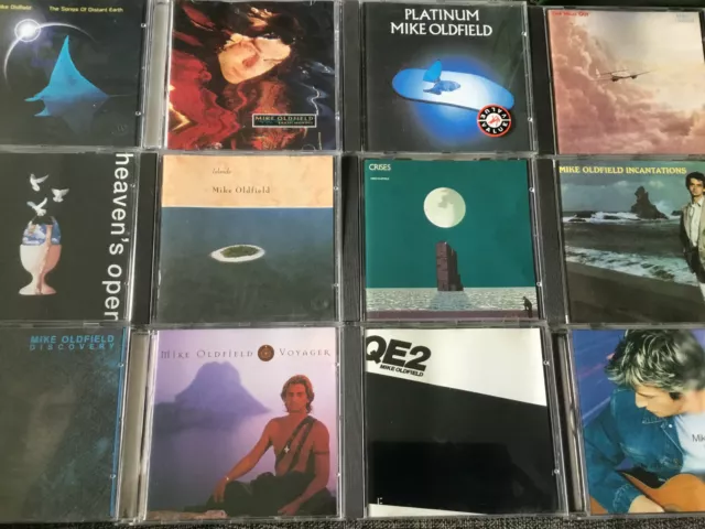 Mike Oldfield [12 CD Alben] QE2 Discovery Voyager Crises Islands Incantations