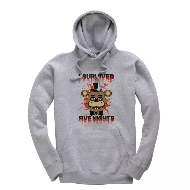 I Survived Five Nights At Freddys Kids Hoodie Gaming Game Video Childrens