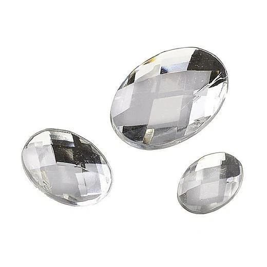 Óvalos óvalos de imitación de espalda plana Knorr Prandell 43 piezas - cristal