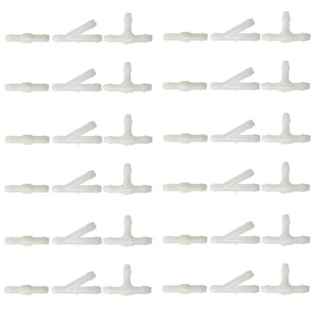 Kit De Raccords Pour Tuyau De Lave-glace – 6 Embouts Droits, 6 En Y, 6 En T – Diamètre Intérieur 4 Mm - 11
