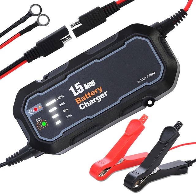 chargeur de batterie 1500mA 12V moto voiture camping-car bateau tondeuse à gazon