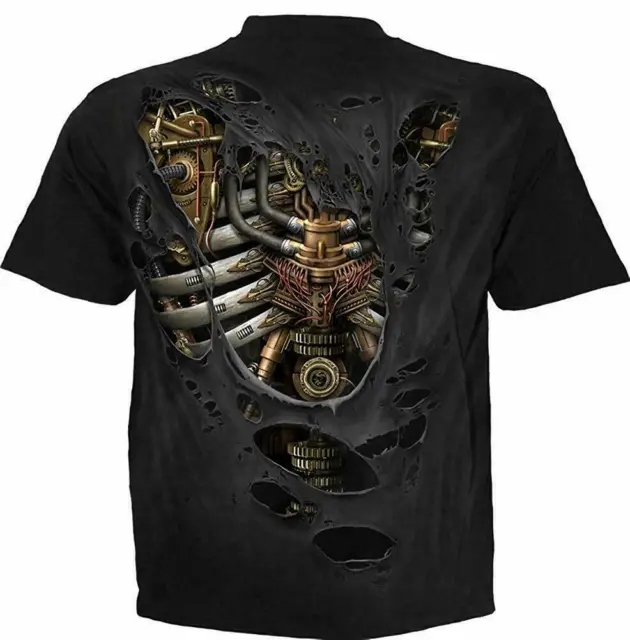 T-shirt SPIRAL DIRECT STEAM PUNK RIPPED/Biker/Grim Reaper/Skull/Goth/Game/Top 2