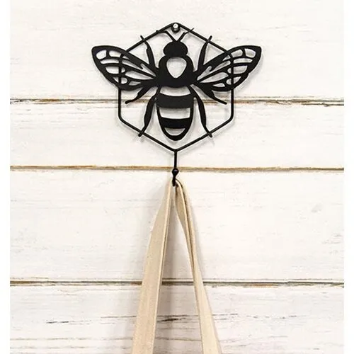 Black Bee Metal Hanger With Hook