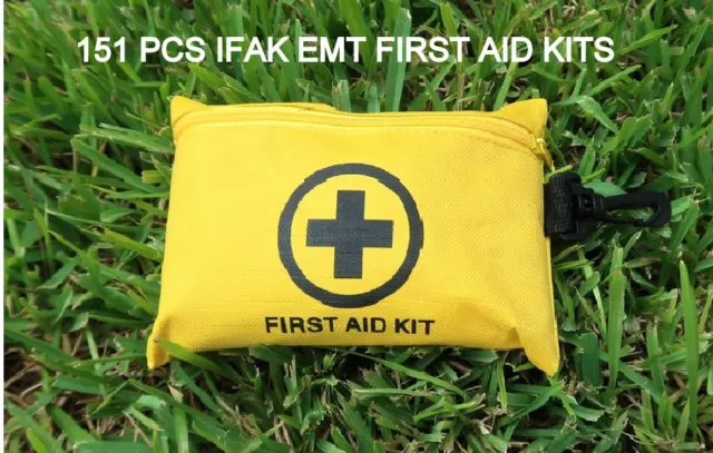 151 PC Premiers Secours Kit Médical Survie Urgence Trauma Militaire Voyage Sport