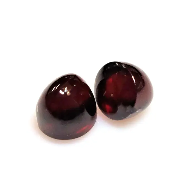 1x Grenat - Rouge Rond Cabochon 10,0x9,0mm (RG023)