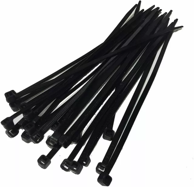 100 Cable Zip Ties 12 Inch Long Cable Ties Heavy Duty Nylon Cord Black 50lb test 3