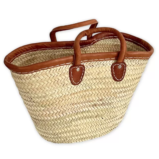 Marokkanischer Strandtasche aus Geflochten Palmblatt, Einkaufskorb SOUK-1