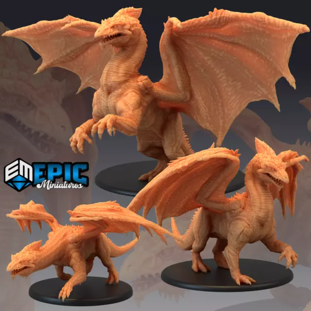 WHITE DRAGON - Dungeons and Dragons Miniatures, D&D Dragon, Epic Miniatures