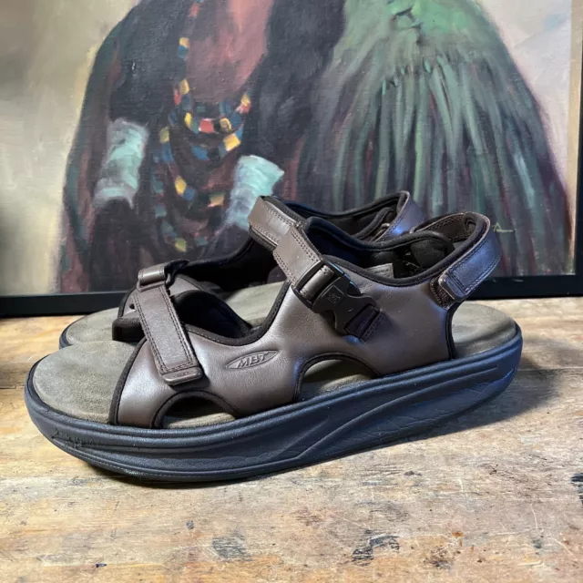 MBT Kisumu 3S Brown Leather Orthopedic Sandals Men's Size 12.5 MBT Kisumu 3S Brown Leather Orthopedic Sandals Men's Size 12.5