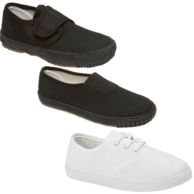 Scarpe Bambini Pe Pumps Bambini Ragazzi Ragazze Unisex Scuola Scarpe Sportive Plimsolls