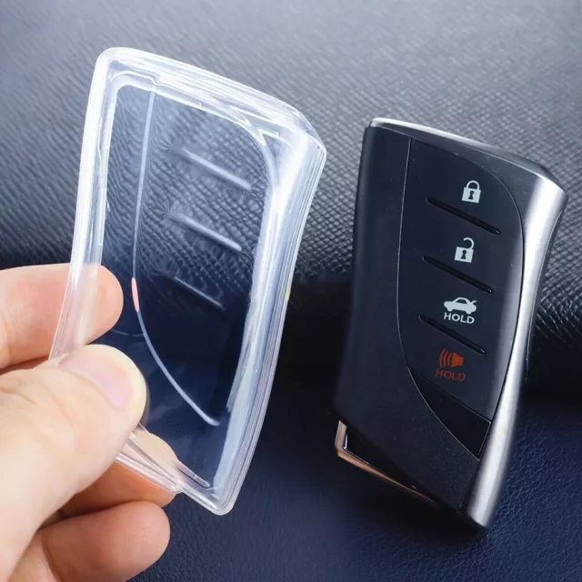 Schlanke Passform Klar Transparent TPU Auto Schlüssel Abdeckung Etui für Lexus
