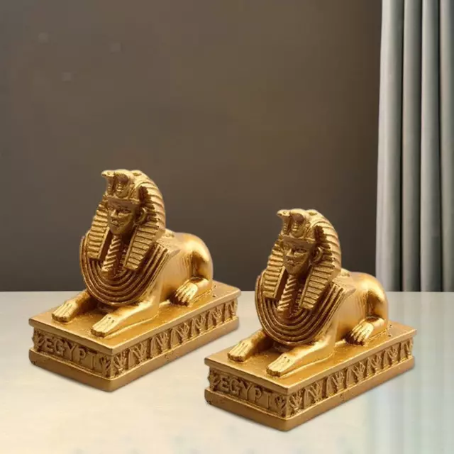 2 Stück Sphinx Statuen Skulptur ägyptische Figuren Mythologie Pharao Schrank