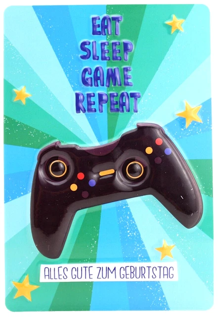 Coole Gaming-Grußkarte Aus Holz - Handgemachte 3D-Karte Mit WoW-Effekt Für Gamer