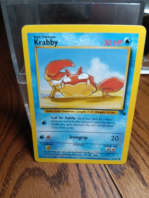 krabby pokemon card value 51/62 Pokemon - Krabby (51) - Fossil main image 1