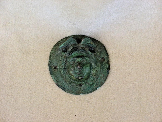 Ancient Bronze Roman Phalera Shield Boss cover as a Medusa or Nemesis head Ancient Bronze Roman Phalera Shield Boss cover as a Medusa or Nemesis head