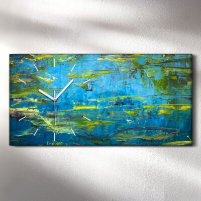 LYS Horloge Silencieuse murale sur toile 60x30 lys claude monet 