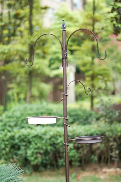 Nueva mesa colgante de metal de madera jardín pájaro salvaje estación de alimentación tradicional