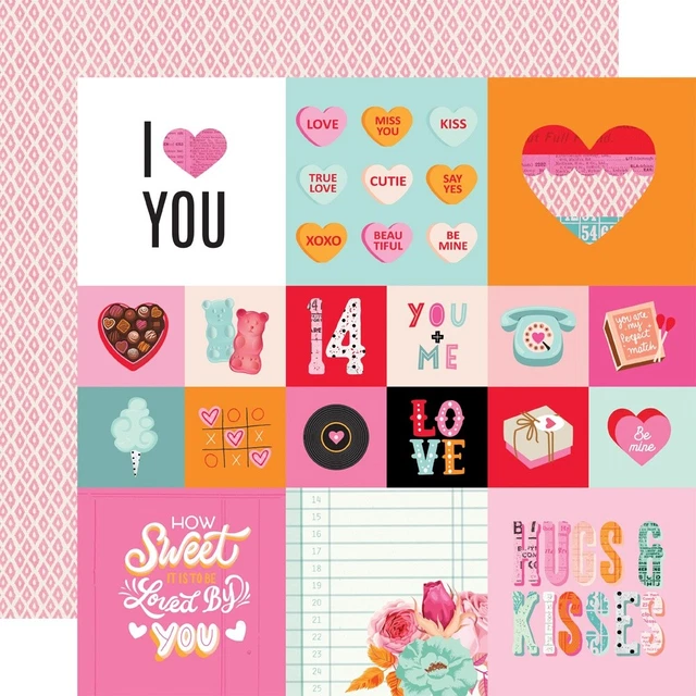 Paquete de 25 tarjetas de doble cara de 12""X12""-2""X2"" y 4""x4"" elementos EYE12-1