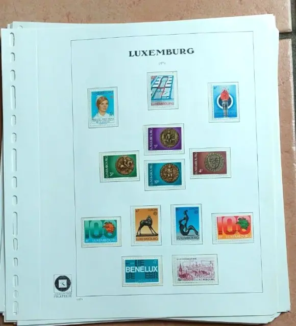Luxemburg 22 Marken + 1 Block aus 1974 (kompletter Jahrgang)