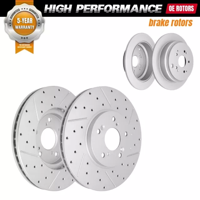 300mm Front & 313mm Rear Brake Disc Rotors Set for 2002 2003 2004 Honda Odyssey