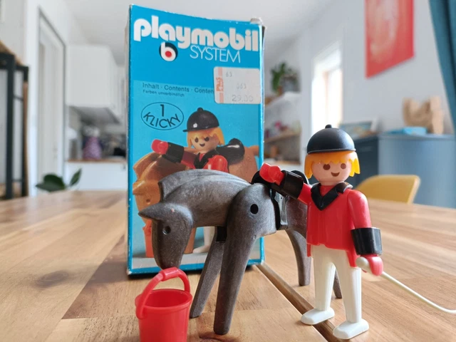 Playmobil 3345 Figurine Dame Au Parapluie – Klicky Vintage System (Occasion Bon État)