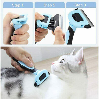 Dog Cat Pet Grooming Brush Deshedding Tool Rake Comb Fur Remover Reduce Hair US