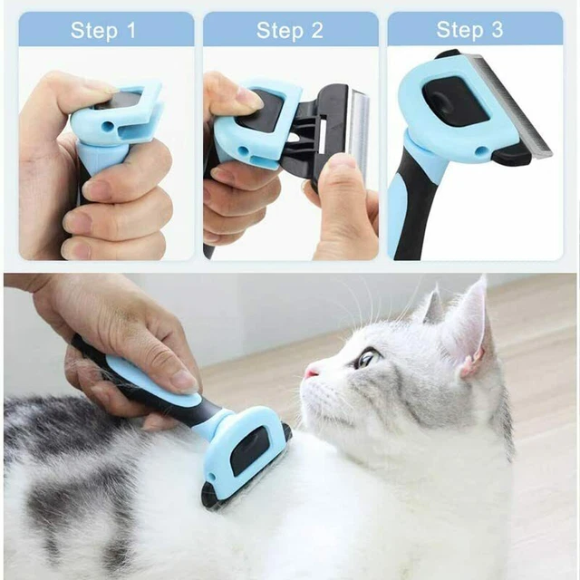 Dog Cat Pet Grooming Brush Deshedding Tool Rake Comb Fur Remover Reduce Hair T9
