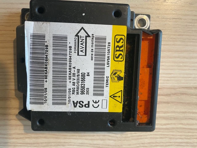 Calculateur Airbag SRS TEMIC Pour CITROËN C3 - Réf 9651927580 - Pièce D'occasion Fonctionnelle