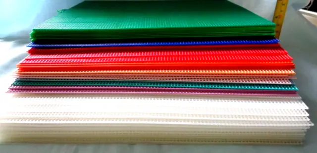 Plastic Canvas Sheets - 10 1/2 x 13 1/2 - Choose From Many Colors