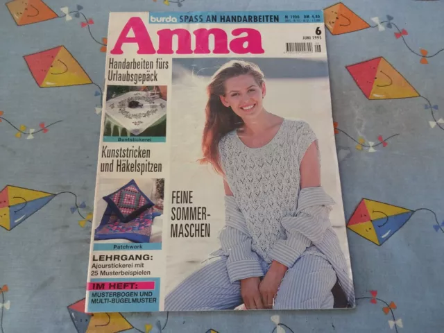 Anna burda Spaß an Handarbeiten 6 1995  Sticken Häkeln Stricken Patchwork