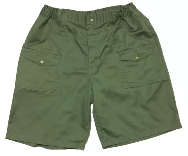 Vintage Boy Scout Shorts Mens 36 Olive Green Cargo Official Uniform Made America