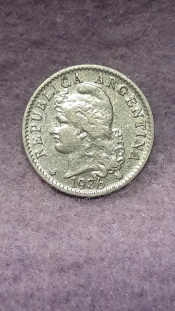 Argentina ~ 1936 ~ 5 Centavos ~ Xf